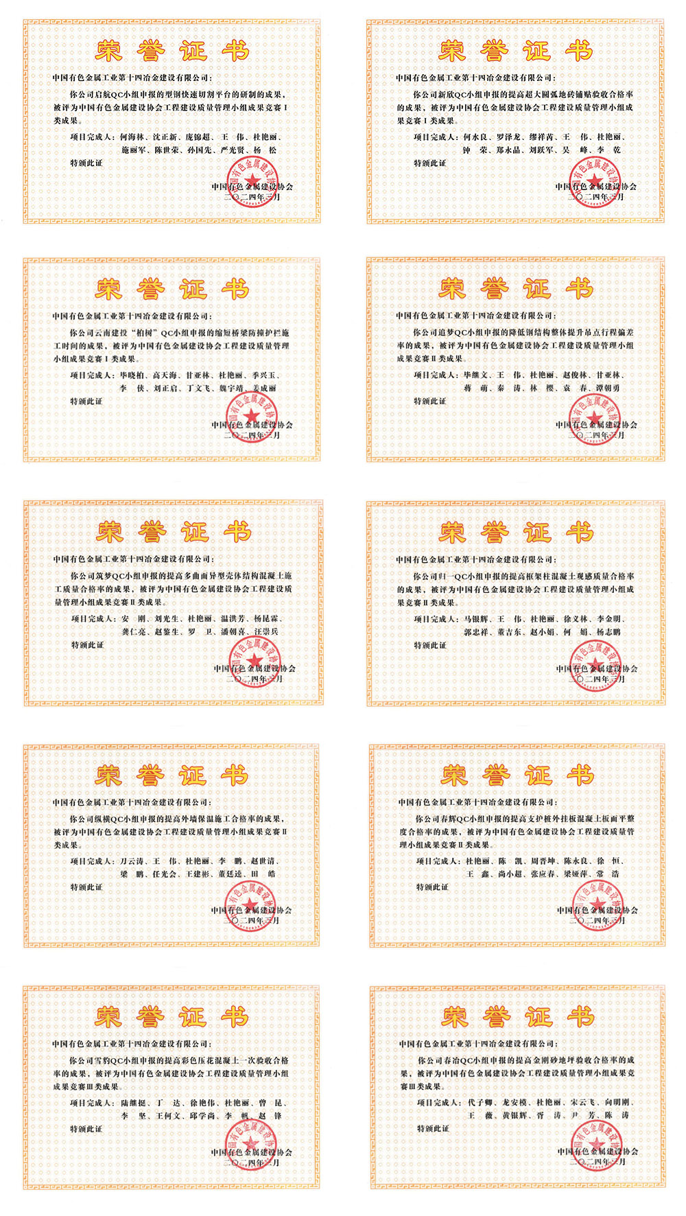 喜報(bào) 公司10項(xiàng)QC成果申報(bào)全部獲獎(jiǎng)